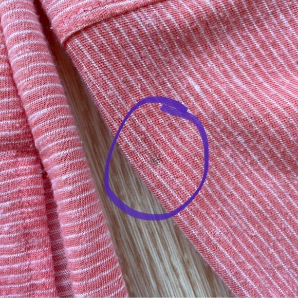 Prana Esme Pink and White Striped Shirt - Size: Medium - Picture 5 of 8